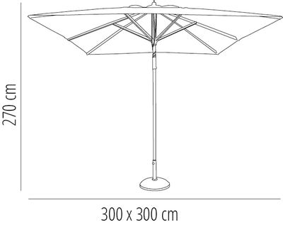 Parasol cuadrado de doble polea 3 x 3 m - beige - Foto 3
