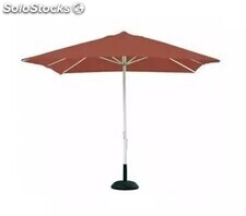 Parasol cuadrado de doble polea 3 x 3 m - burdeos