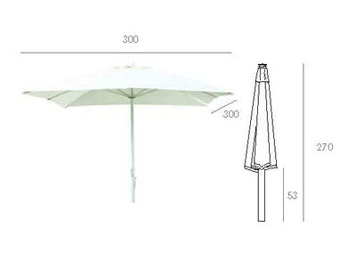Parasol cuadrado de doble polea 3 x 3 m - burdeos - Foto 2