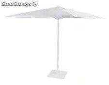 Parasol de aluminio en blanco de 8 varillas de 2.5 x 2.5 metros