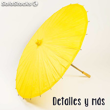 Parasol de papel amarillo de papel 84 cms