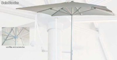 Parasol en aluminium avec système de poulie, parasol aluminio