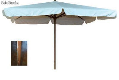 Parasol en aluminium effet bois, parasol aluminio imitación madera