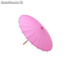 Parasol papel bambú rosa