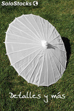 Parasol / Sombrilla blanca para boda. Parasol para bodas