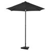 Parasol Torbole - 200cm - Premium parasol - Anthracite/black | Incl. concrete