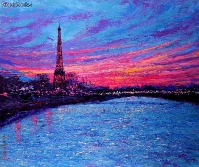 Paris | Pinturas de paisajes en óleo sobre lienzo