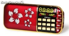 parlante portatil bocina MP3 USB TF FM radio bateria recargable Q75