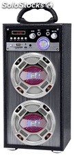 parlante portatil de aire libre 2.0ch recargable usb sd hifi karaoke s15