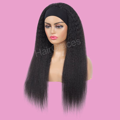 Parrucca naturale con headband con capelli veri-- headband wig - Foto 2