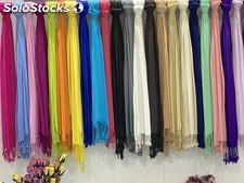 Pashminas de viscosa en colores lisos tacto muy agradable y alta calidad