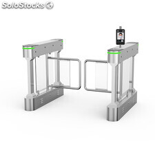pasillo torniquete batiente molinete de reconocimiento facial y temperatura