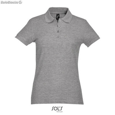Passion women polo 170g gris chiné s MIS11338-gy-s