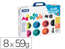 Pasta milan para modelar soft dough muchas letras con herramientas maletin con 8