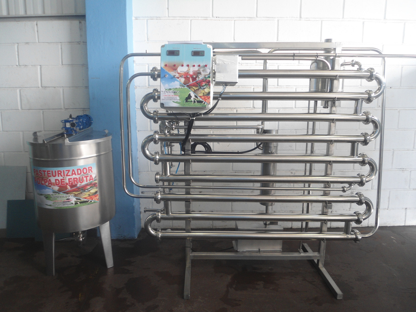 Pasteurizador Tubular 150 Litros Horas