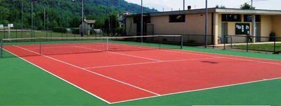 Pavimento pista de tenis profesional