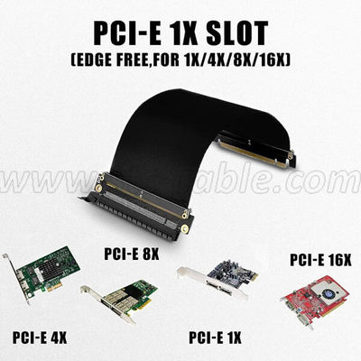 PCI-E x16 3.0 Black Extender Riser Cable 180 degree - Foto 2