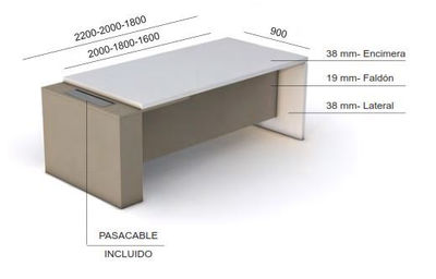 Pé de largura G3.2 mesa - Foto 2