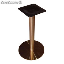 Pé de mesa central de estilo industrial dourado