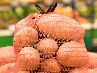 PE raschel vegetable sack for potatoes, mesh produce sacks, - Foto 4