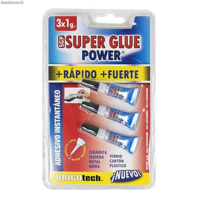 Pegamento Bricotech Super Glue Power (3 uds)