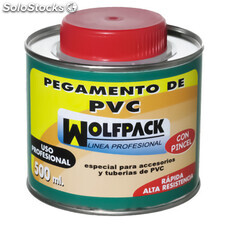 Pegamento Pvc Wolfpack Con Pincel 500 ml.