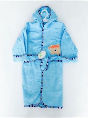 Peignoir enfant rose / bleu - Photo 2