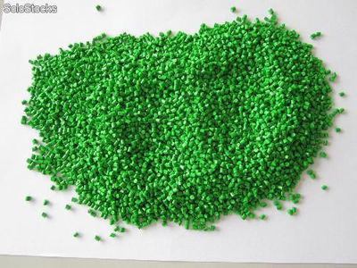 Pelbd recyclé granules de couleur verte