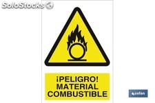 ¡Peligro! material combustible