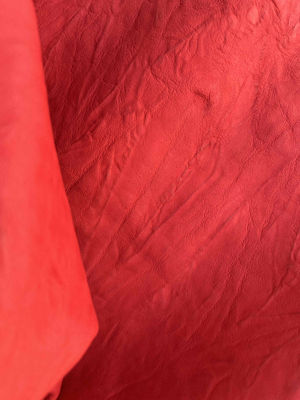 Pelle nappa anilina plissettata colore rosso - Foto 4