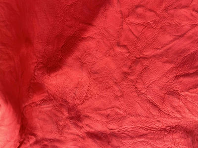Pelle nappa anilina plissettata colore rosso - Foto 5