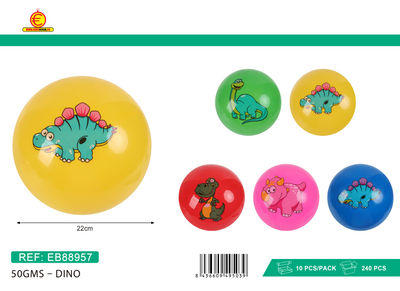 Pelota pvc dino colores surtidos