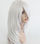 Peluca blanca plateada de disfraces cosplay animado peluca mediana 55cm - Foto 2