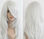 Peluca blanca plateada de disfraces cosplay animado peluca mediana 55cm - Foto 4
