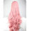 Peluca cosplay animado ondulado peluca rosada larga 80cm - Foto 4