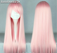 Peluca Lolita bonita peluca rosada ligero peluca animado cabello largo 70 cm