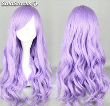 Peluca Lolita cosplay fiesta peluca sintética mujer onda larga púrpura clásico