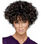 Peluca marrón cabello rizado corto mujer peluca afro enroscada peluca sintética - Foto 2