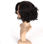 Peluca pelo negro rizado sintético estilo fashion peluca color puro corto rizado - Foto 3
