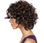 Peluca sintética afroamericana pelucas marrón enroscada cabello rizado corto - 1