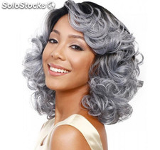 Peluca sintética medio largo rizado ondulado cosplay peluca mujer cabello ondas