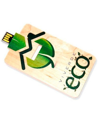 pen card 4gb em madeira personalizado - Foto 2