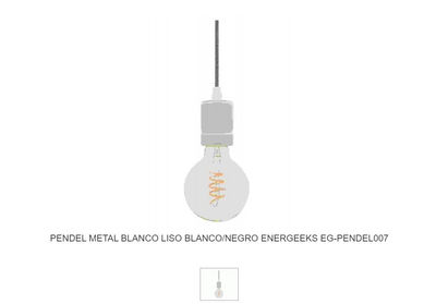 Pendel metal blanco liso blanco/negro energeeks eg-PENDEL007 - Foto 4