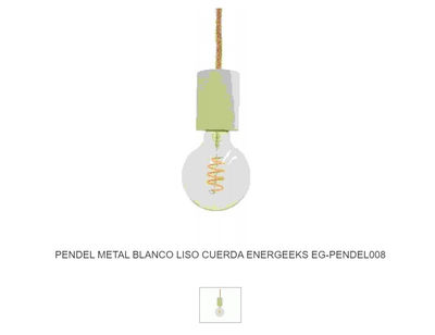 Pendel metal blanco liso cuerda energeeks eg-PENDEL008 - Foto 4