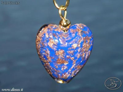 Pendentif en forme de coeur en verre de Murano certifié - Cuor - Photo 2