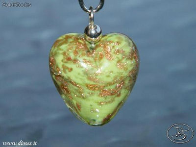 Pendentif en forme de coeur en verre de Murano certifié - Cuor - Photo 3