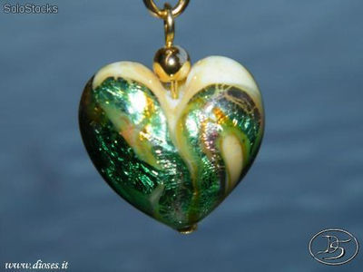 Pendentif en forme de coeur en verre de Murano certifié - Cuor - Photo 4
