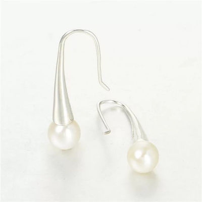 pendientes aretes con perlas por mayor de plata 925 - Foto 3