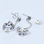 pendientes/aretes de plata diseño de estrellas y anillos con letras - Foto 5