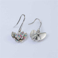 pendientes/aretes de plata , diseño de mariposa con piedras colores . - Foto 5